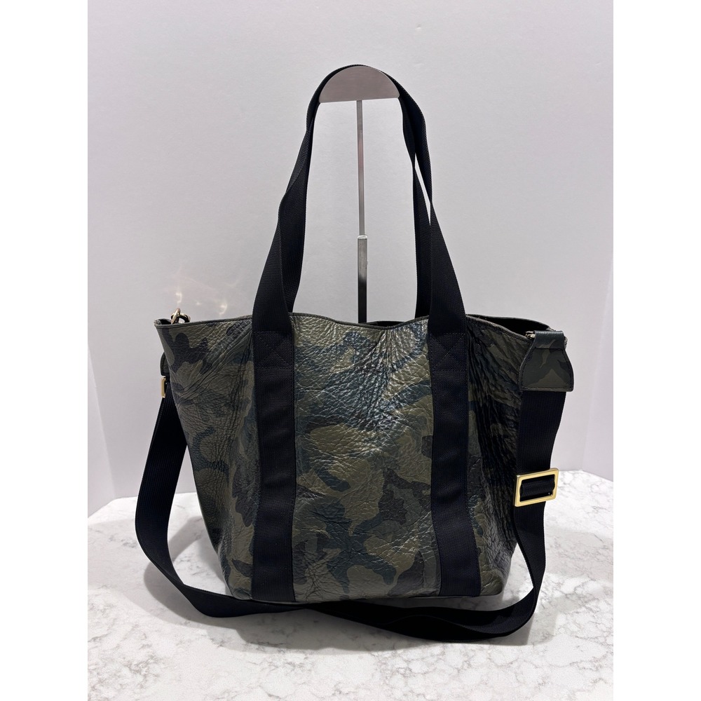Corroon Camo Leather Tote Bag Green Camouflage Crossbody Handbag